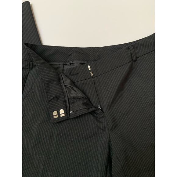 New York & Company 90's Black Pinstripe Slacks & Blazer Suit Set Women's 2 - Picture 10 of 11